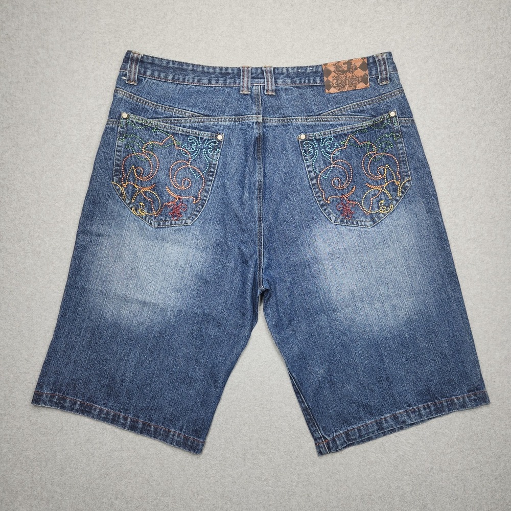 Vintage Jinzu Shorts Mens 42 Blue Jean Jorts Denim Baggy Skater Street Y2K